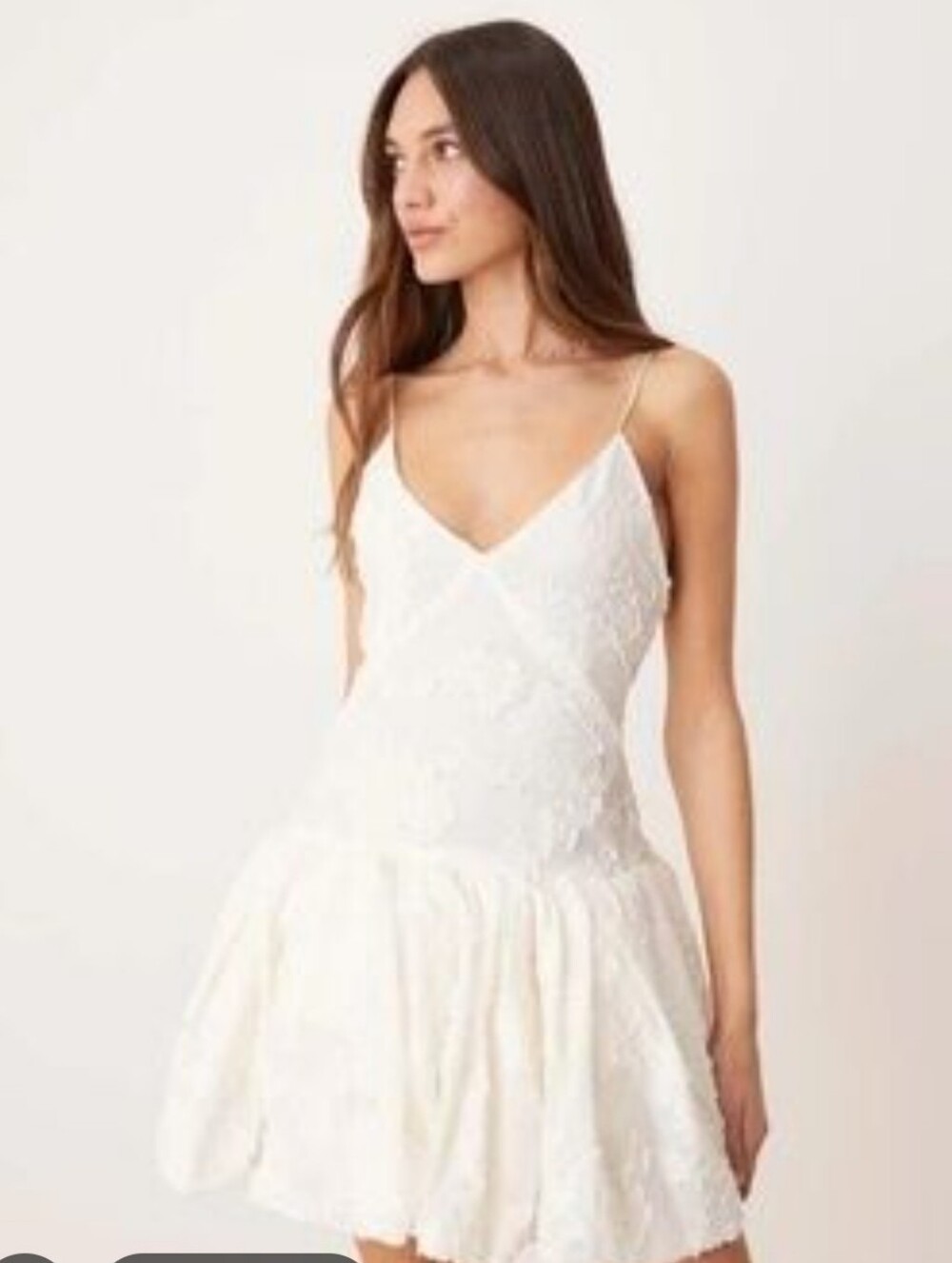 NWT Caroline Constas White Jacquard Balloon Mini Dress - Picture 4 of 9